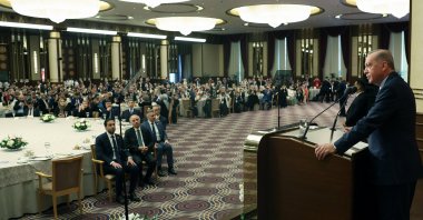 President Recep Tayyip Erdoğan addresses the event at the Presidential Complex, Ankara, Türkiye, May 2, 2024. (AA Photo)