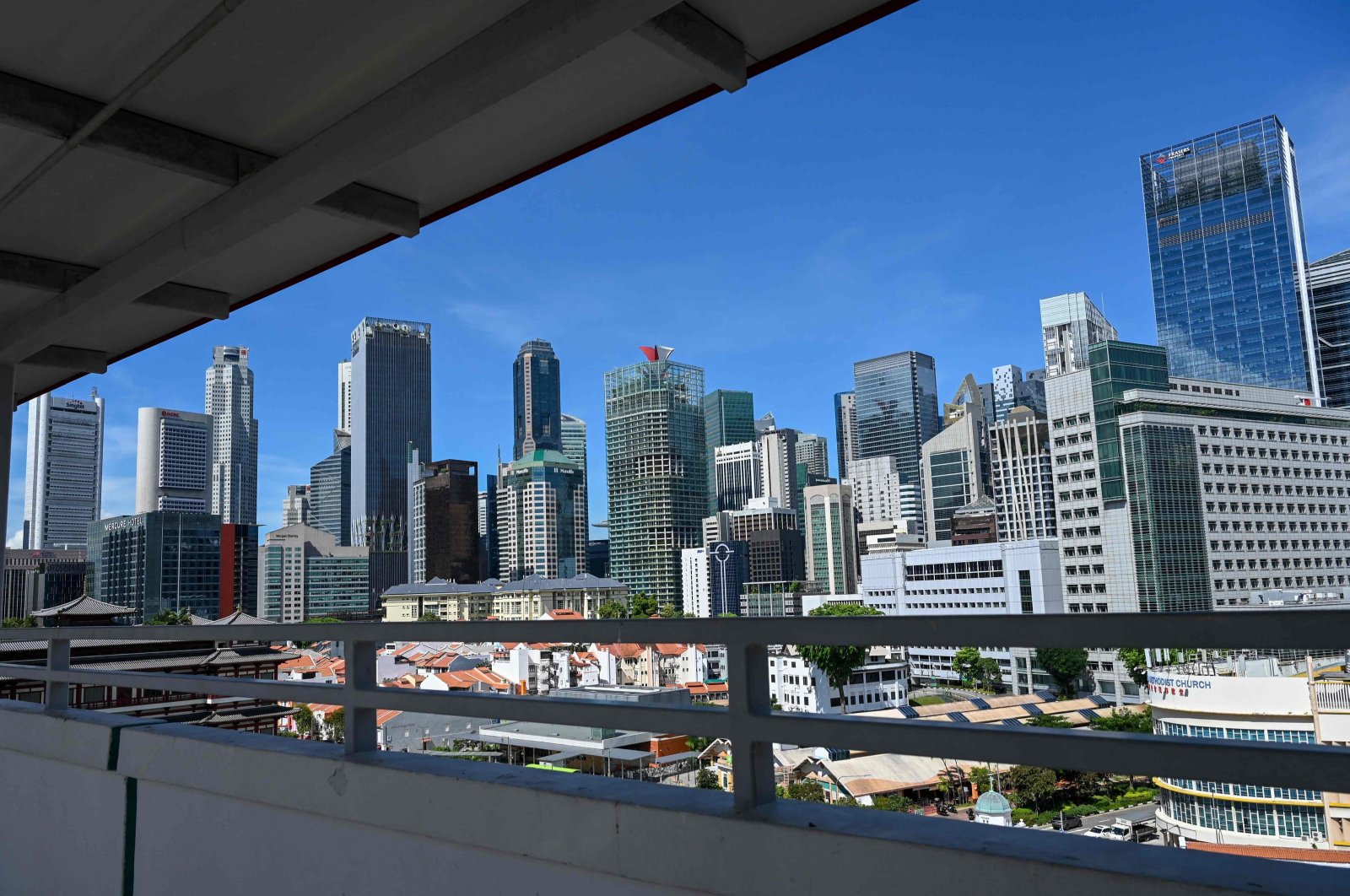 A general view shows the central business district in Singapore, April 29, 2024. (AFP Photo)