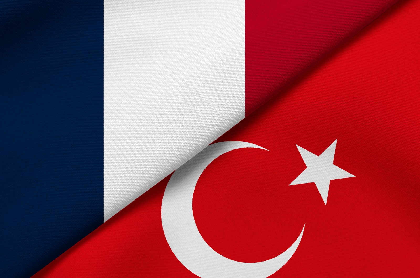 The flags of France and Türkiye can be seen in this photo. (Shutterstock)