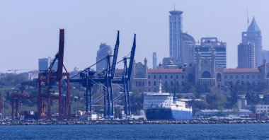 A general view of Haydarpaşa port on the Bosporus, Istanbul, Türkiye, April 9, 2024. (EPA Photo)