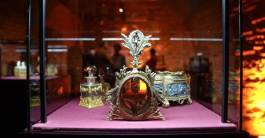 The exhibition "Gılaf-ı Reyya: Scent Bottles from the Ottoman Empire to the Present" welcomes art lovers at the Islamic Arts Museum, Istanbul, Türkiye, May 2, 2024. (AA Photo)
