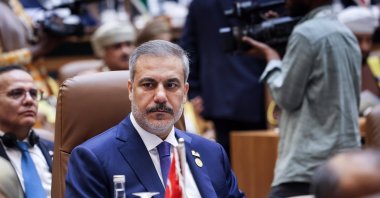 Foreign Minister Hakan Fidan attends the 15th summit of the OIC in Banjul, Gambia, May 4, 2024. (IHA Photo)