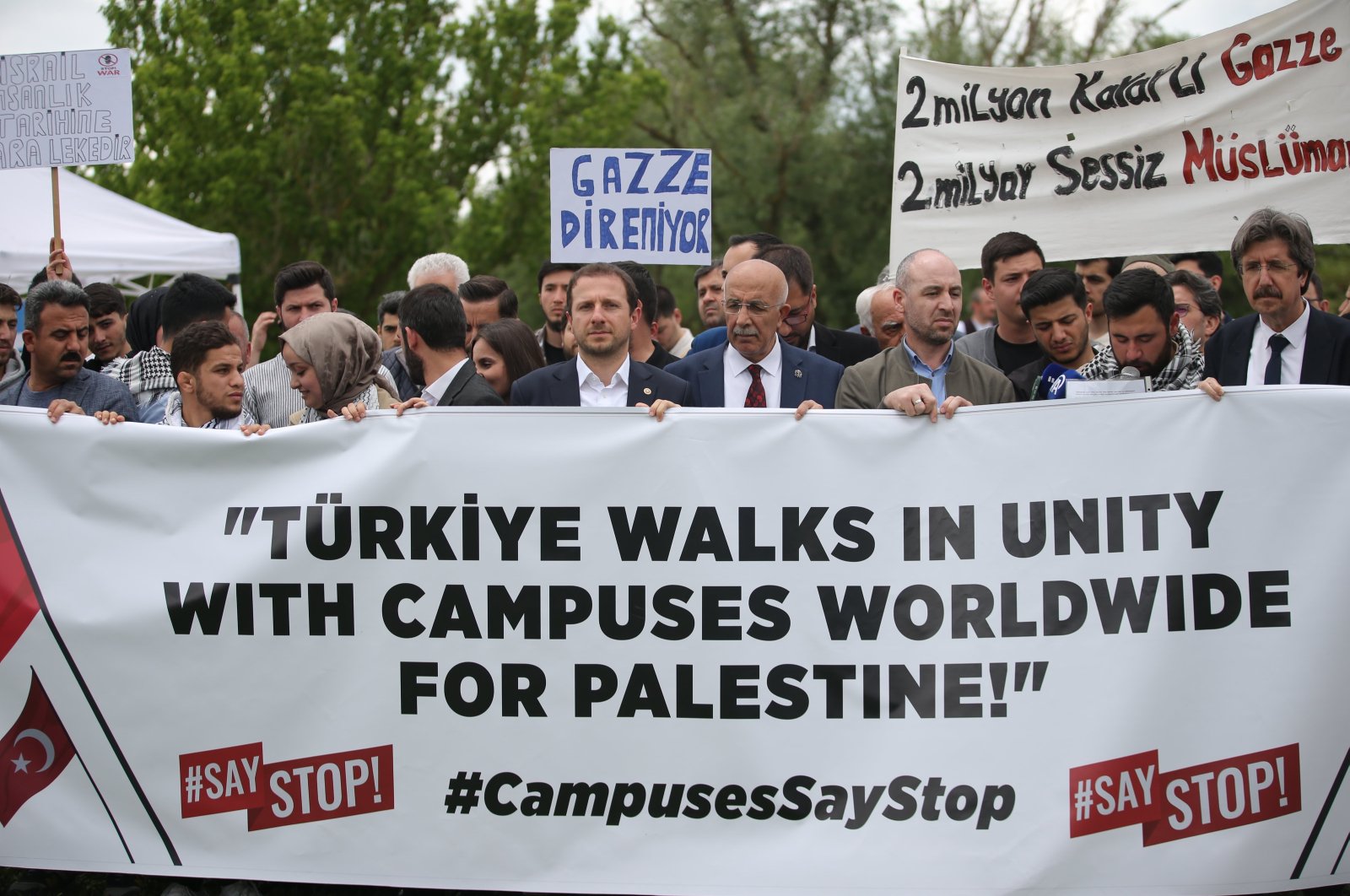 Turkish students hold pro-Gaza protests in solidarity with US unis