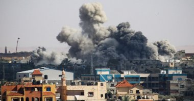 Smoke billows after Israeli bombardment in Rafah, in the southern Gaza Strip, Palestine, May 6, 2024. (AFP Photo)