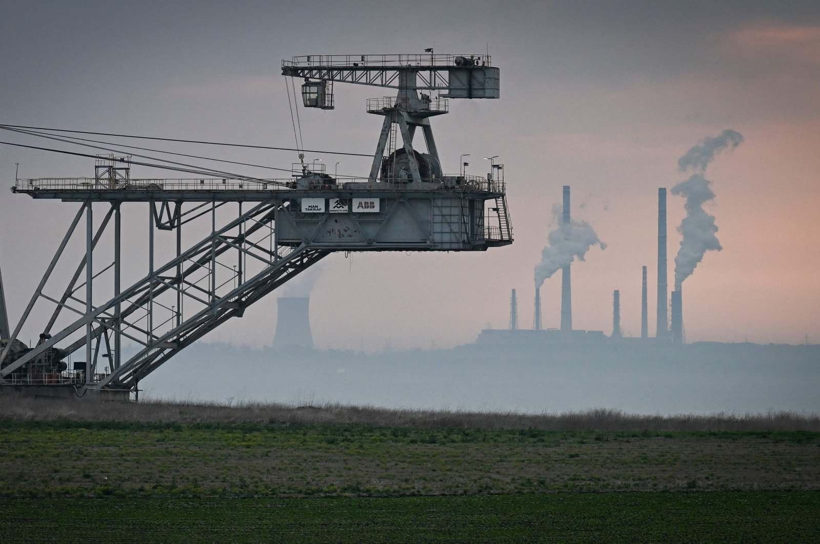 A partial view of the Troyanovo I coal mine, near the village of Troyanovo, eastern Bulgaria, April 12, 2024. (AFP Photo)