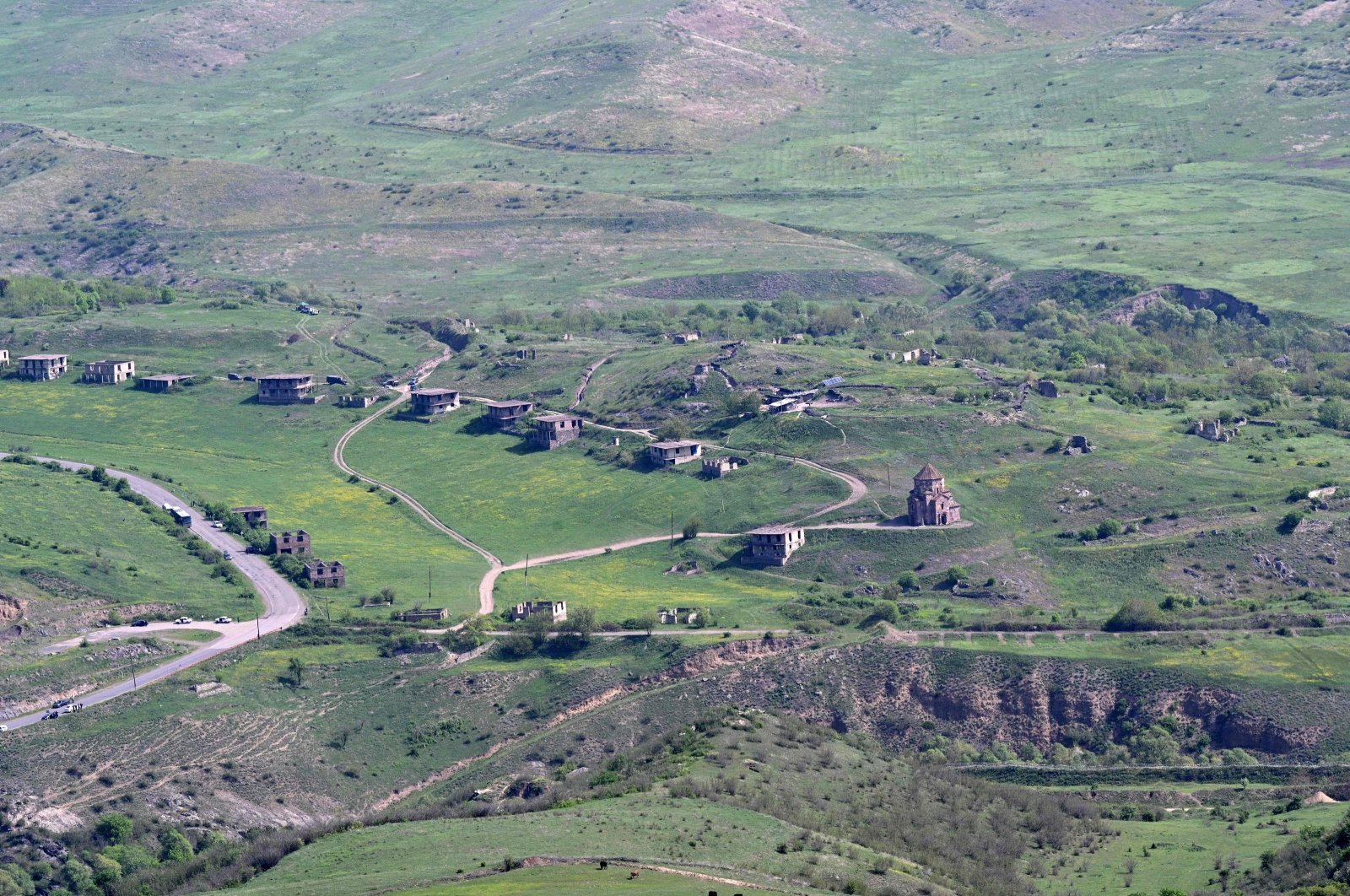 The territories near the frontier village of Voskepar in the Tavush region of northeastern Armenia is set to be returned to Azerbaijan, April 26, 2024. (AFP Photo)