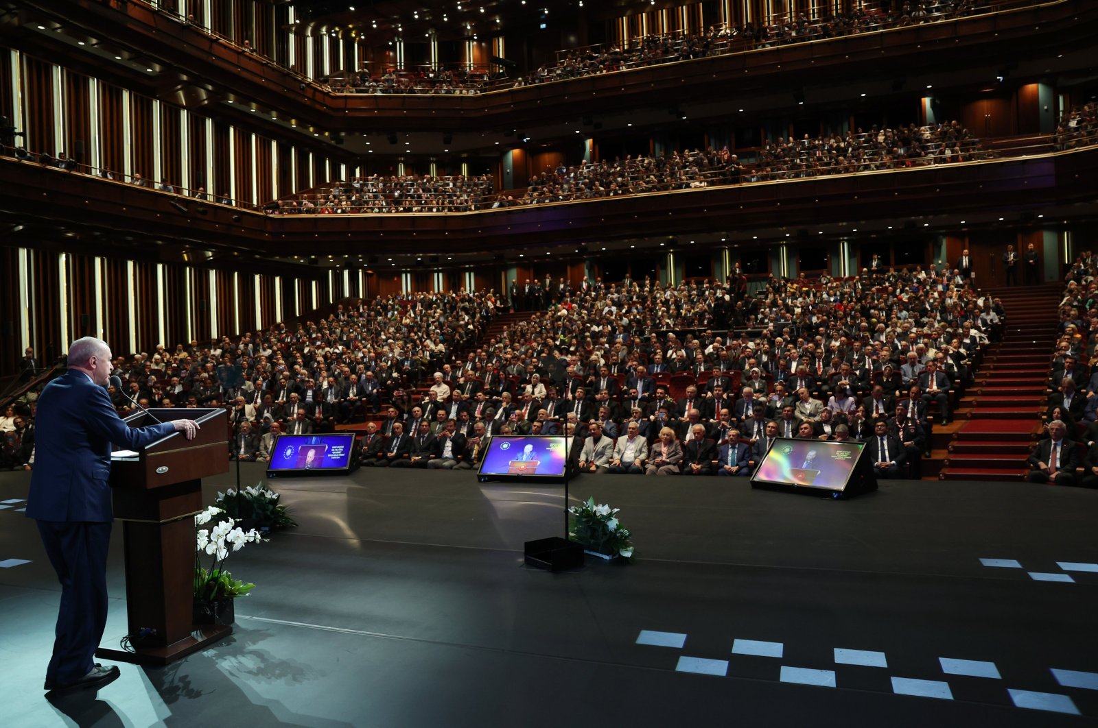 President Recep Tayyip Erdoğan speaks at an event in the capital Ankara, Türkiye, May 6, 2024. (AA Photo)