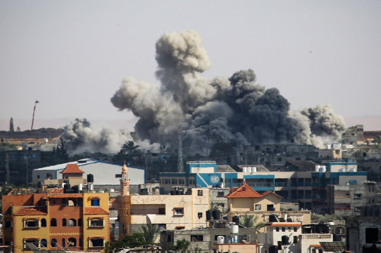 Smoke billows after Israeli bombardment in Rafah, in the southern Gaza Strip, Palestine, May 6, 2024. (AFP Photo)