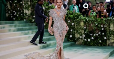 Lopez went for silver leaves in a second-skin goddess gown; she was all va-va-voom in a near-naked gown, Met Gala, New York, U.S., May 6, 2024. (EPA Photo)