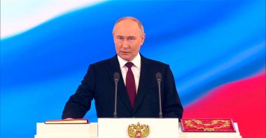 Russian President Vladimir Putin takes the oath during an inauguration ceremony at the Kremlin, Moscow, Russia, May 7, 2024. (Reuters Photo)