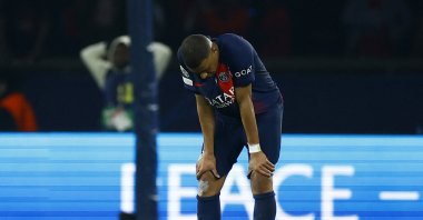 Paris St Germain's Kylian Mbappe looks dejected after the Champions League semifinal second leg match against Borussia Dortmund at the Parc des Princes, Paris, France, May 7, 2024. (Reuters Photo) 