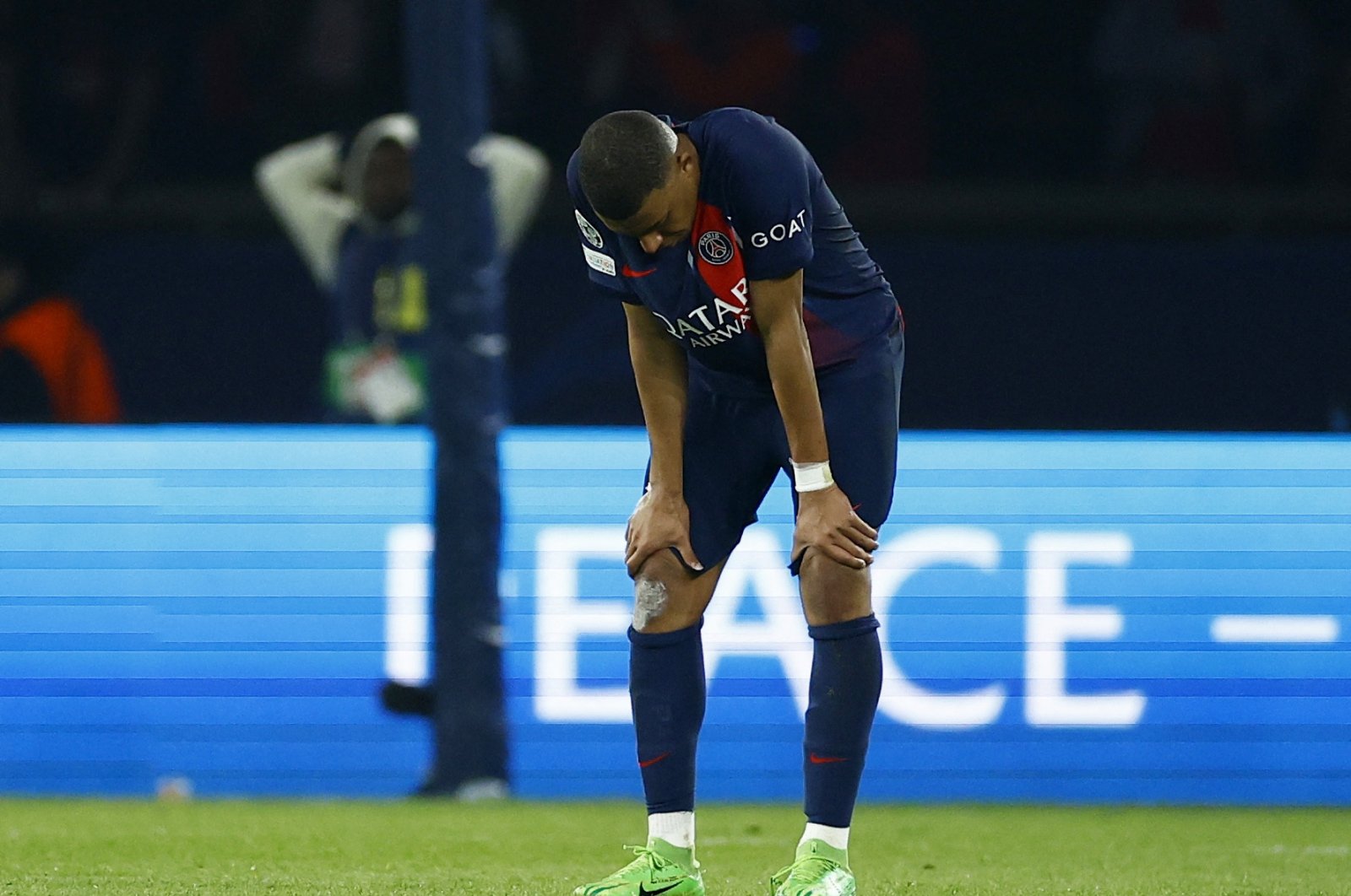 Paris St Germain&#039;s Kylian Mbappe looks dejected after the Champions League semifinal second leg match against Borussia Dortmund at the Parc des Princes, Paris, France, May 7, 2024. (Reuters Photo) 