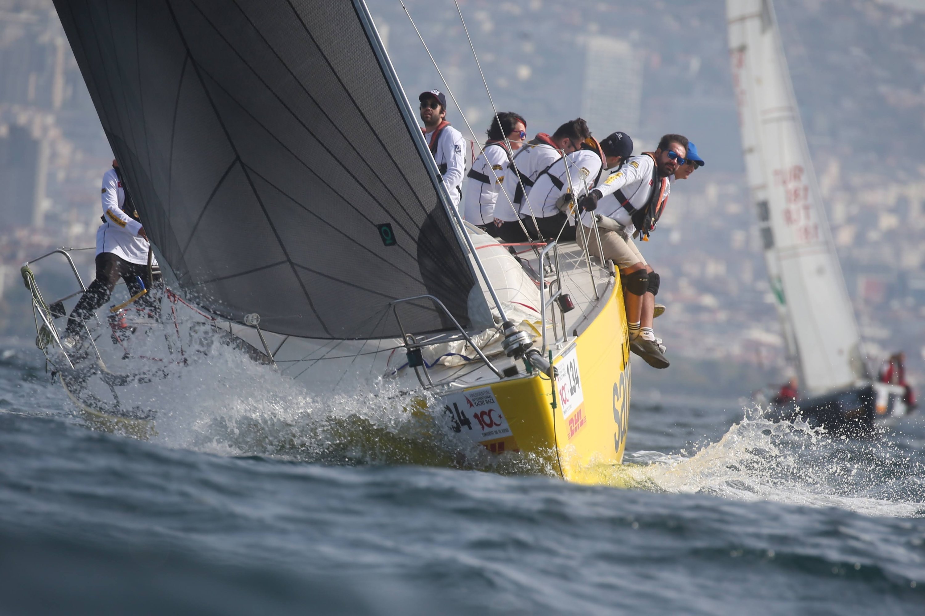 Yachts in action during the 4th Presidential International Yacht Race, Istanbul, Türkiye, Oct. 27, 2023. (Courtesy of Sail Türkiye)