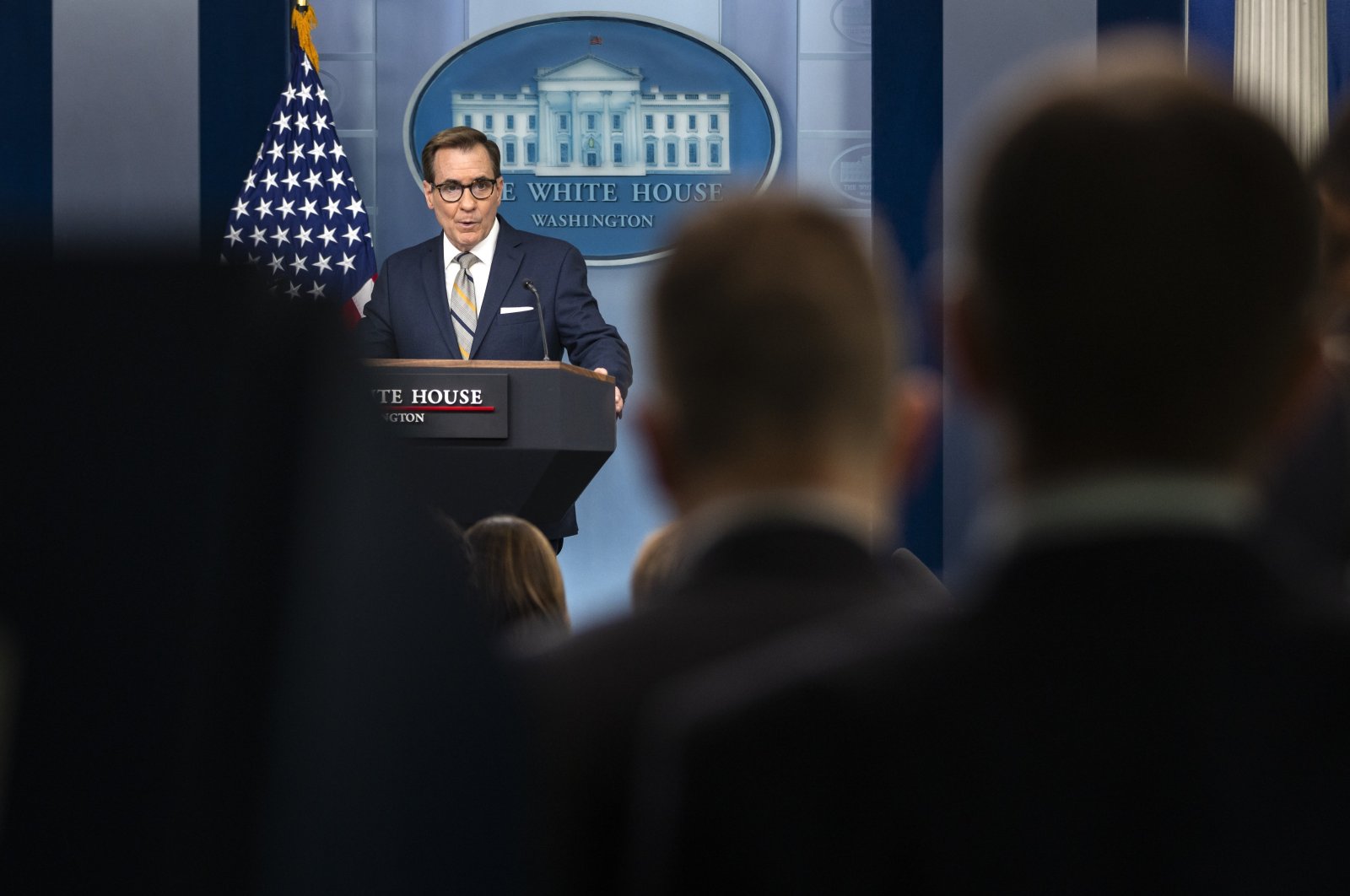 White House National Security Communications Advisor John Kirby speaks during the White House Daily Press Briefing at the White House in Washington, D.C., May 6, 2024.  (EPA Photo)