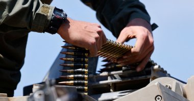 An Israeli soldier prepares ammunition near the Israel-Gaza border, in Israel, April 10, 2024. (Reuters Photo)