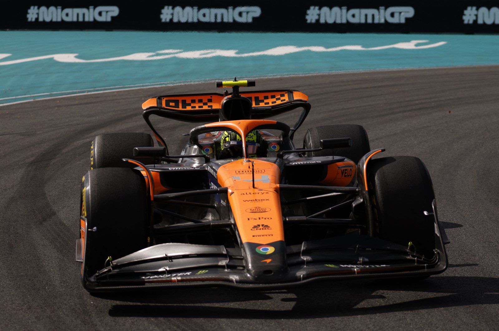 McLaren driver Lando Norris during the Miami Grand Prix at Miami International Autodrome, Florida, U.S., May 5, 2024. (Reuters Photo)