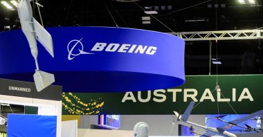 Signage for The Boeing Company is displayed at Special Operations Forces (SOF) Week for defense companies, Tampa, Florida, U.S., May 7, 2024. (Reuters Photo)