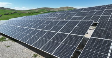 A general view of installed solar panels in central Konya province, Türkiye, April 28, 2024. (IHA Photo)