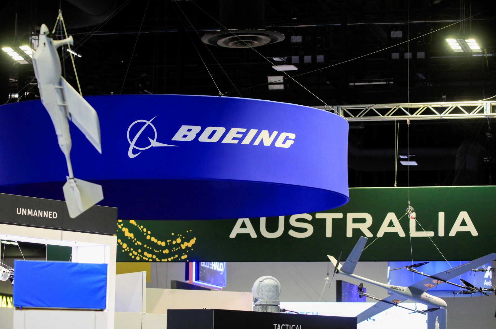 Signage for The Boeing Company is displayed at Special Operations Forces (SOF) Week for defense companies, Tampa, Florida, U.S., May 7, 2024. (Reuters Photo)