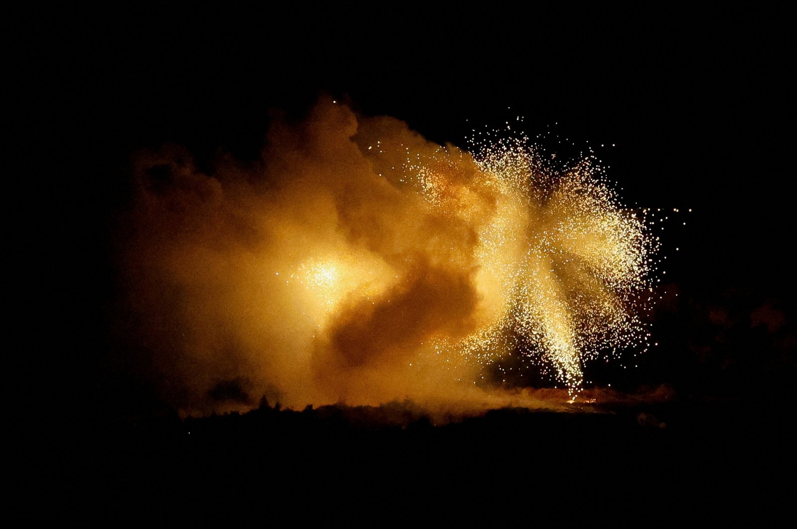 An explosion takes place following an Israeli attack, Gaza, Palestine, May 11, 2024. (Reuters Photo)