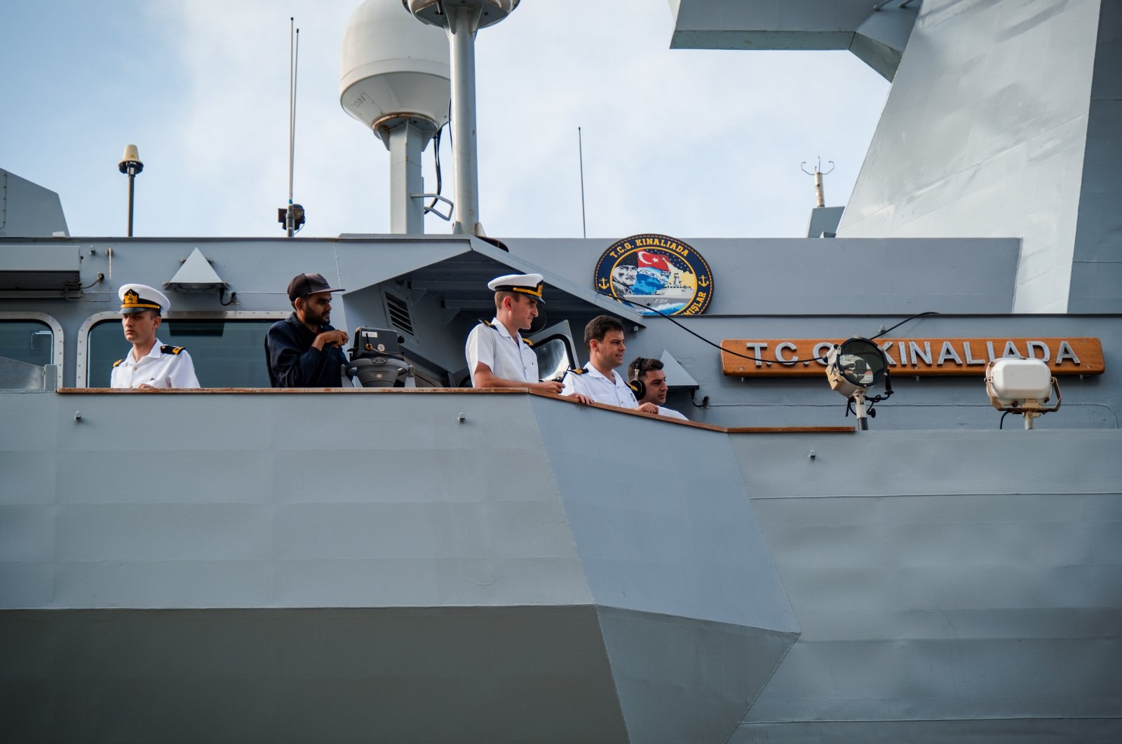 The TCG Kınalıada and its crew are pictured during a visit to Port Klang Cruise Terminal in Selangor, Malaysia, May 13, 2024. (AA Photo)