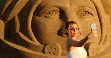 One of Antalya&#039;s significant cultural and artistic events, the Antalya Sand Sculpture Museum, kicked off the 2024 season with the theme &quot;Space Adventure,&quot; Antalya, Türkiye, May 10, 2024. (DHA Photo)