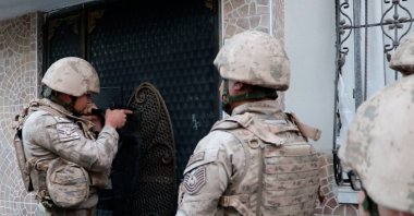 Officers raid a location for an operation against the PKK, Mersin, southern Türkiye, May 3, 2024. (DHA Photo)