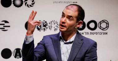 Ilya Sutskever, co-founder and chief scientist of OpenAI speaks during a talk at Tel Aviv University, Tel Aviv, Israel, June 5, 2023. (Reuters Photo)