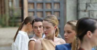 Models with original pieces during a fashion show of Tuğba Atasoy. (Photo courtesy of Tuğba Atasoy)
