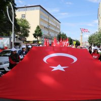 As part of the celebration events, students gathered in Hürriyet Square and walked from Gazi Street to the Atatürk Monument, Çorum, Türkiye, ‎May ‎16, ‎2024. (AA Photo)