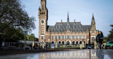 The Peace Palace, which houses the International Court of Justice (ICJ), The Hague, Netherlands, May 1, 2024. (AFP Photo)