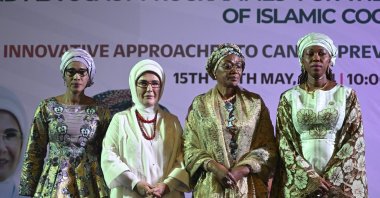 First lady Emine Erdoğan (2nd L), attended as the guest of honor at the OIC African Countries' Cancer Awareness and Support Program, Abuja, Nigeria, May 16, 2024. (AA Photo)