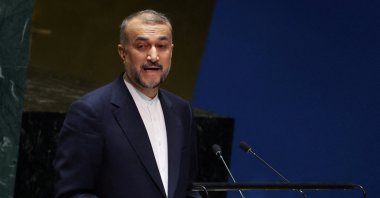 Iranian Foreign Minister Hossein Amirabdollahian speaks at the U.N. General Assembly in New York City, U.S., Oct. 26, 2023. (Reuters Photo)