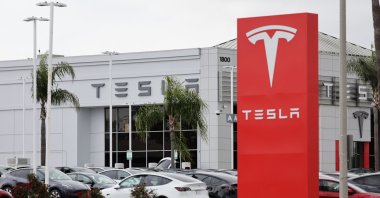 Electric vehicles are on display at Tesla in Long Beach, California, U.S., May 17, 2024. (EPA Photo)