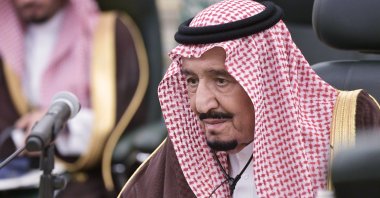 Saudi Arabia's King Salman bin Abdulaziz Al Saud attends a meeting in Riyadh, Saudi Arabia, Oct. 14, 2019. (EPA Photo)