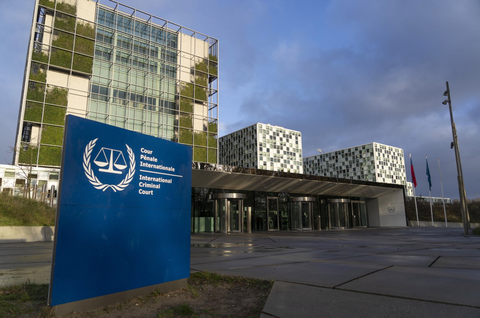 The exterior view of the International Criminal Court in The Hague, Netherlands, Dec. 6, 2022. (AP Photo)