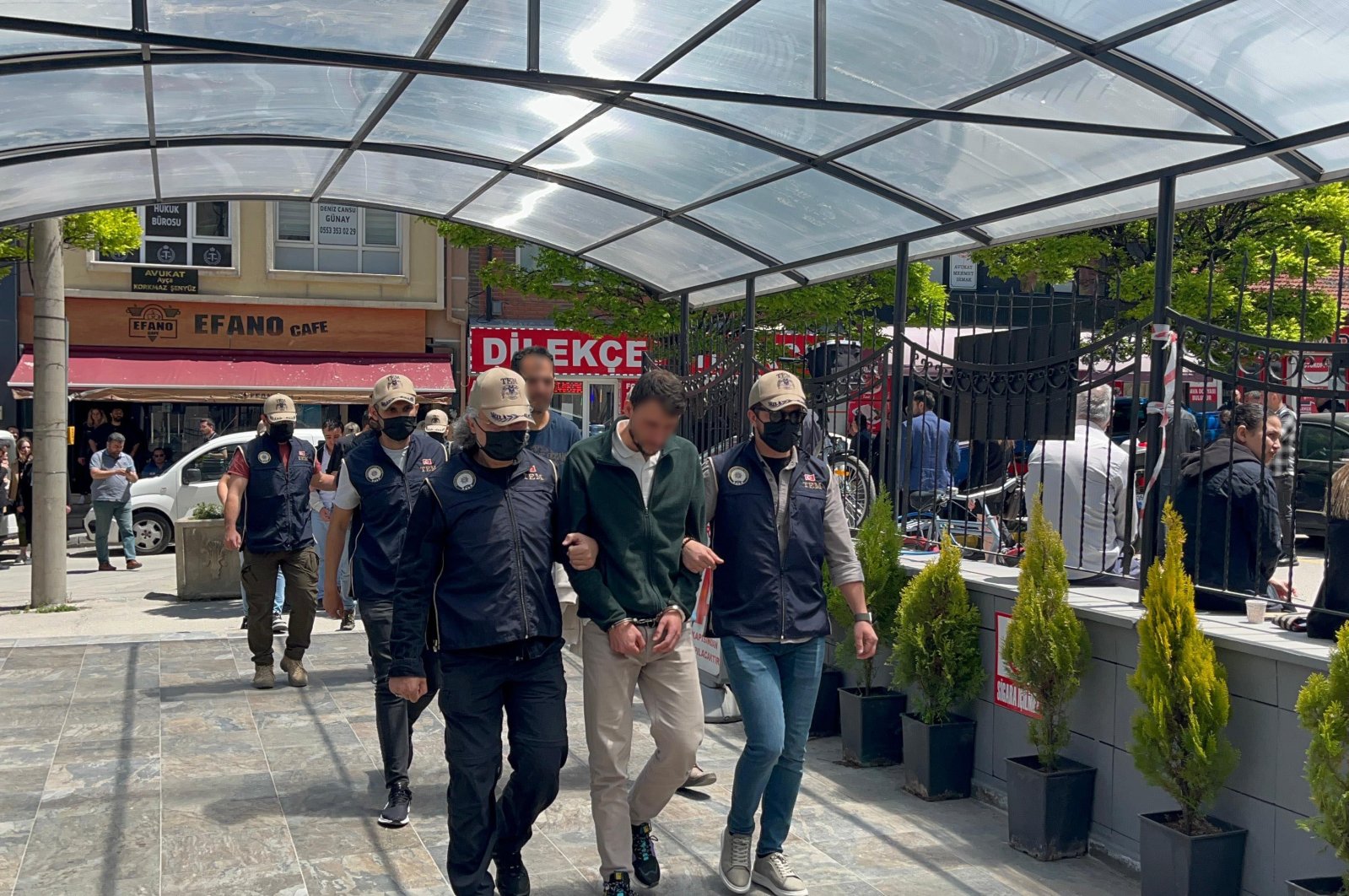 Police officers detain 10 suspected FETÖ members in a raid in central Eskişehir province, Türkiye, May 16, 2024. (IHA Photo)