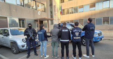 Footage from Milan of Turkish and Italian police officers of the operation against organized crime, Italy, May 22, 2024. (AA Photos)