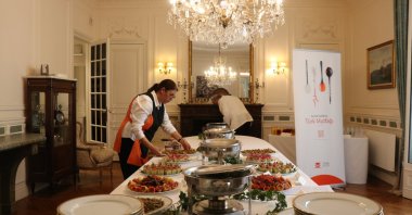 As part of "Turkish Cuisine Week," held for the third time this year in Paris, dishes specific to the Aegean Region were showcased in Paris, France, May 21, 2024. (AA Photo)