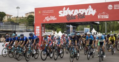 Cyclists at the starting point during the Sakarya Bike Fest, Sakarya, Türkiye, May 19, 2024. (AA Photo)