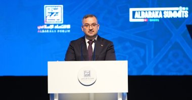 Fatih Karahan, the governor of the Central Bank of the Republic of Türkiye (CBRT), speaks during the Albaraka Islamic Finance Summit in Istanbul, Türkiye, May 24, 2024. (AA Photo)