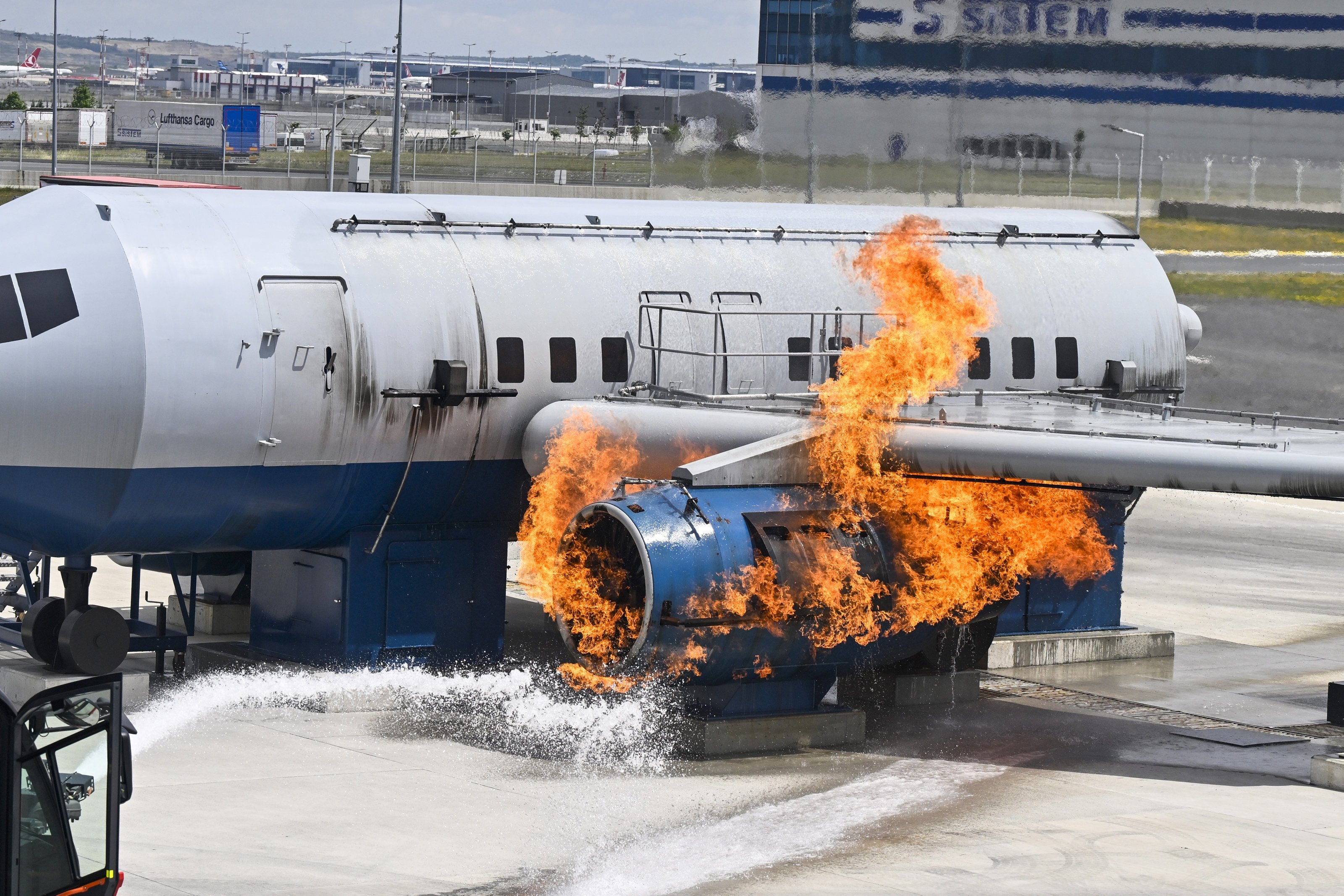The &quot;2024 Emergency Drill&quot; mandated by ICAO was held at Istanbul Airport, Istanbul, Türkiye, May 23, 2024. (AA Photo)