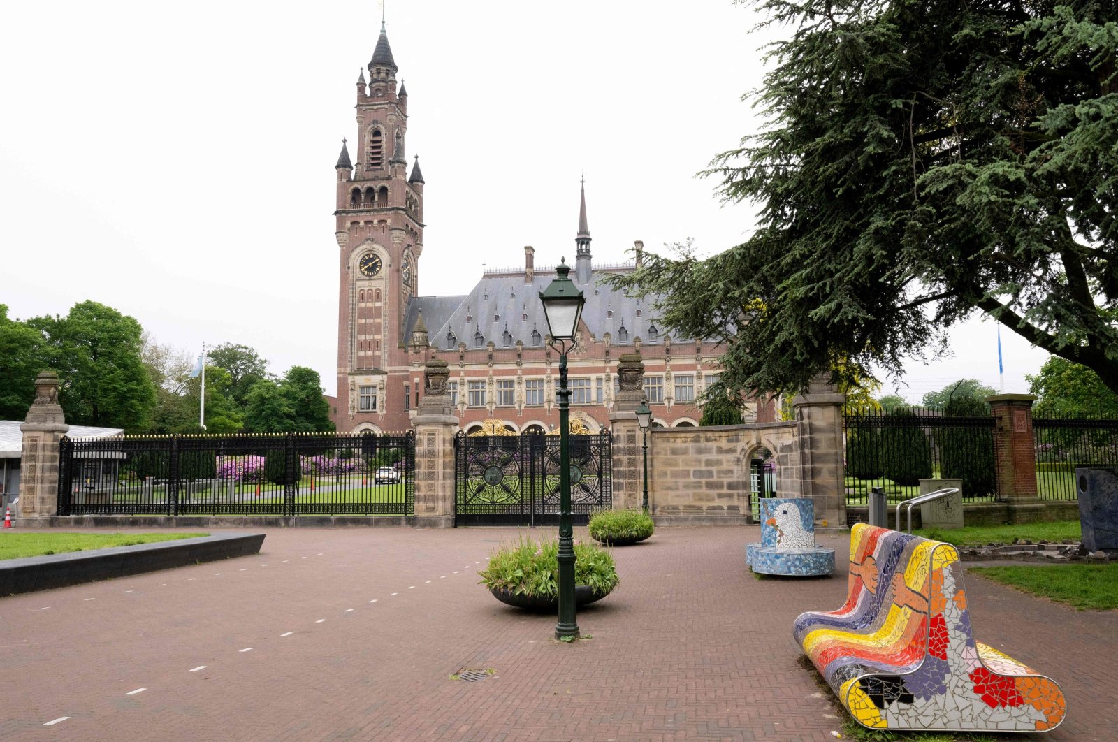 The Peace Palace, the seat of the International Court of Justice (ICJ), in The Hague, the Netherlands, May 17, 2024. (AFP Photo)