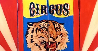 An artwork from Chilean artist Christel Vega&#039;s "Circus: Memories of Childhood," Istanbul, Türkiye, May 7, 2024. (Photo courtesy of Muse Contemporary)