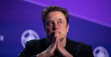 Elon Musk, co-founder of Tesla and SpaceX and owner of X Holdings Corp., speaks at the Milken Institute's Global Conference at the Beverly Hilton Hotel, California, U.S., May 6, 2024. (AFP Photo)