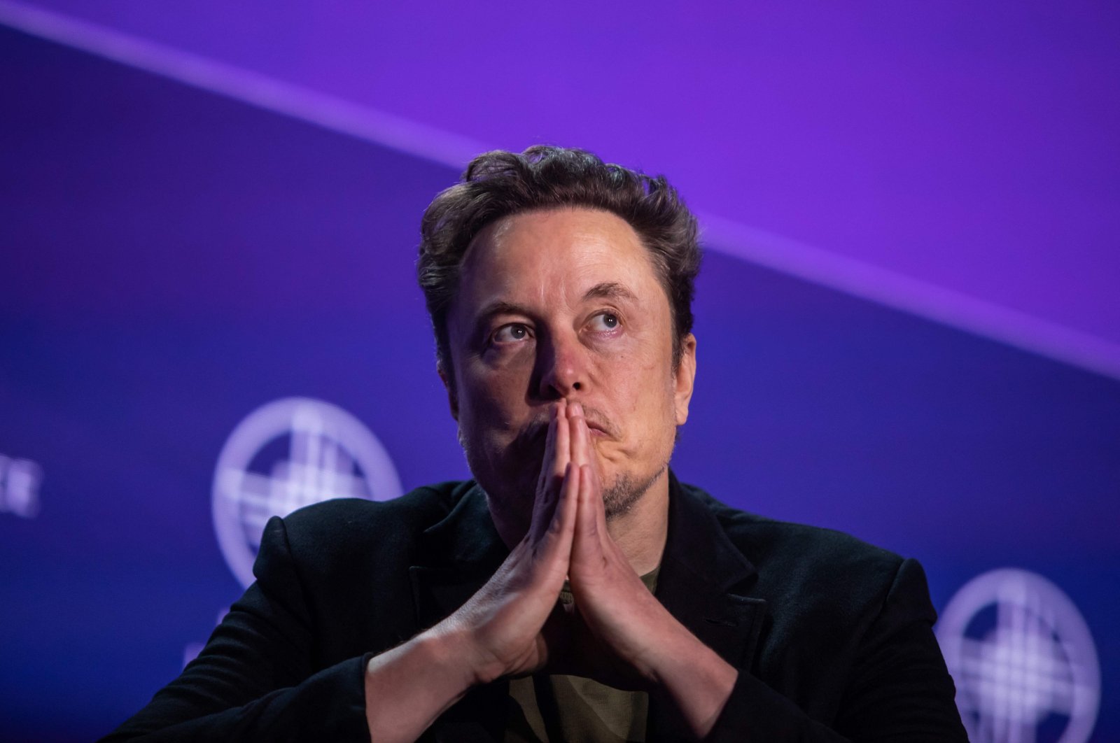 Elon Musk, co-founder of Tesla and SpaceX and owner of X Holdings Corp., speaks at the Milken Institute&#039;s Global Conference at the Beverly Hilton Hotel, California, U.S., May 6, 2024. (AFP Photo)