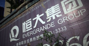 View of a signboard of Evergrande Group in Jinan City, eastern Shandong province, China, Aug. 21, 2016. (Reuters Photo)