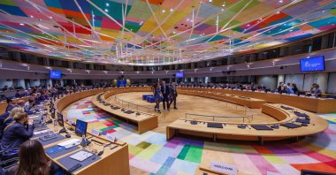 A general view shows the 8th Brussels Conference on 'Supporting the Future of Syria and the region' in the European Council in Brussels, Belgium, May 27, 2024. (EPA Photo)