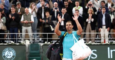 Spain&#039;s Rafael Nadal waves to the crowd as he leaves the court after losing his French Open first round match against Germany&#039;s Alexander Zverev, Roland Garros, Paris, France, May 27, 2024. (Reuters Photo)