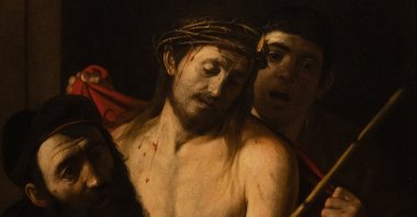 A painting by Italian master Caravaggio entitled "Ecce Homo" is pictured at the Prado Museum, Madrid, Spain, May 27, 2024. (AFP Photo)